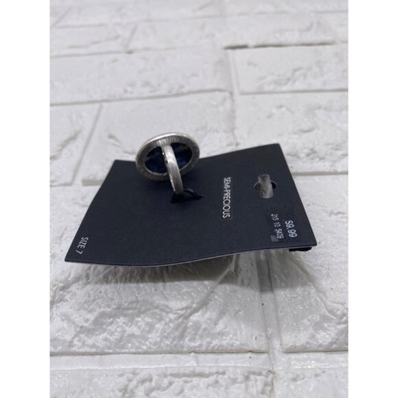 Semi-Precious Ring Women’s Blue Size 7 - Picture 5 of 7